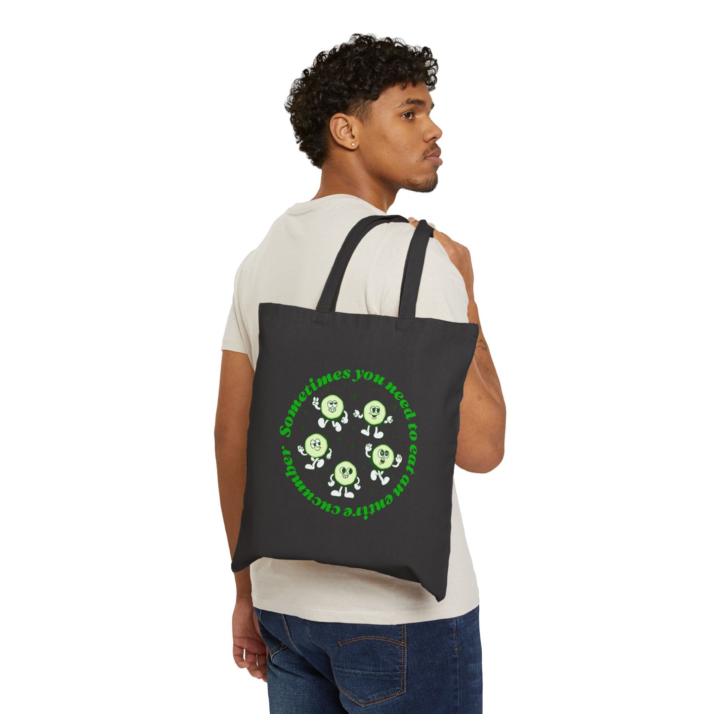 Sometimes You Need To Eat An Entire Cucumber Canvas Tote Bag