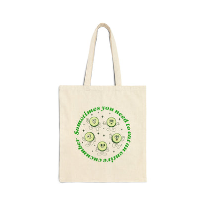 Sometimes You Need To Eat An Entire Cucumber Canvas Tote Bag